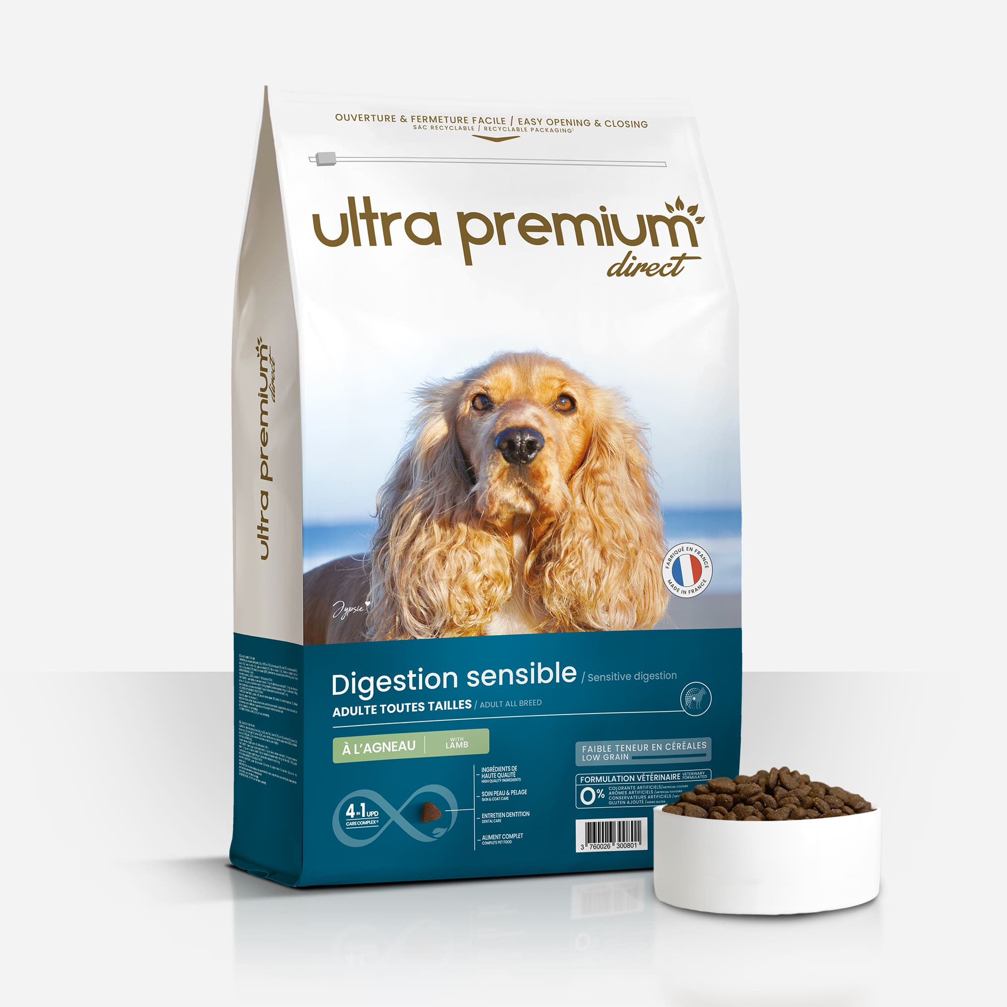 Ultra Premium Direct Croquettes Super Premium Chien Agneau et Riz