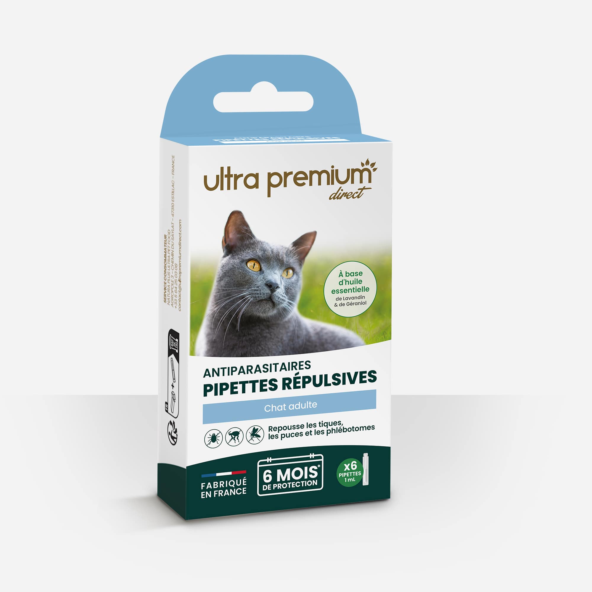 Ultra Premium Direct Pipettes répulsives Antiparasitaires Chat